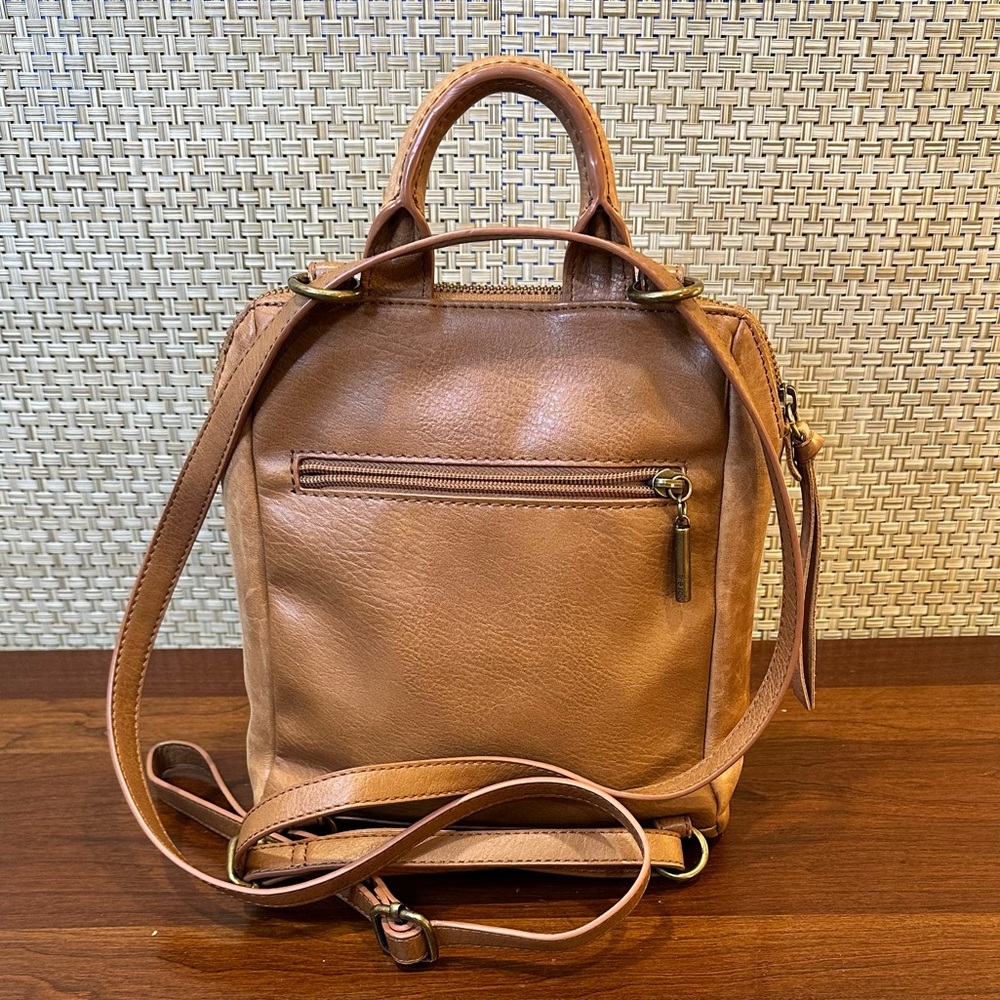 🌟HP🌟The Sak Loyola Tan Leather Mini Convertible Backpack Tobacco Floral - Picture 12 of 16